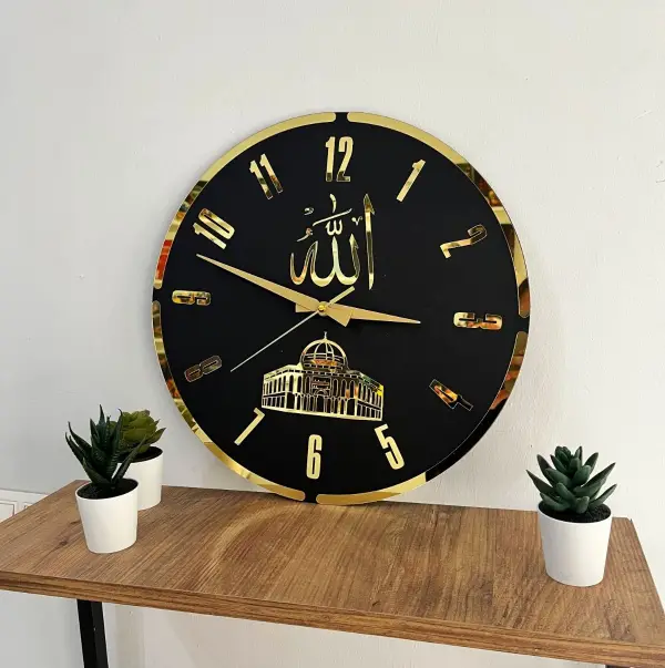 ALLAH YAZILI DUVAR SAATİ